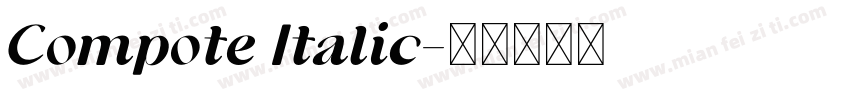 Compote Italic字体转换